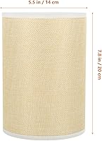 Vista 2 de Pantalla moderna de lino, pantalla de lámpara de barril de hámster, pantalla para lámpara de pie, lámpara de mesa, bombilla de jaula de protección