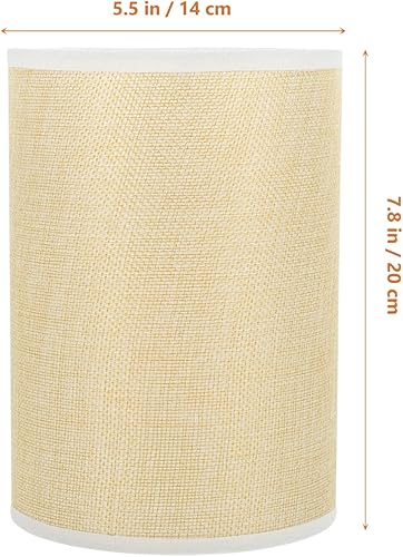 Miniatura 2 de Pantalla moderna de lino, pantalla de lámpara de barril de hámster, pantalla para lámpara de pie, lámpara de mesa, bombilla de jaula de protección,