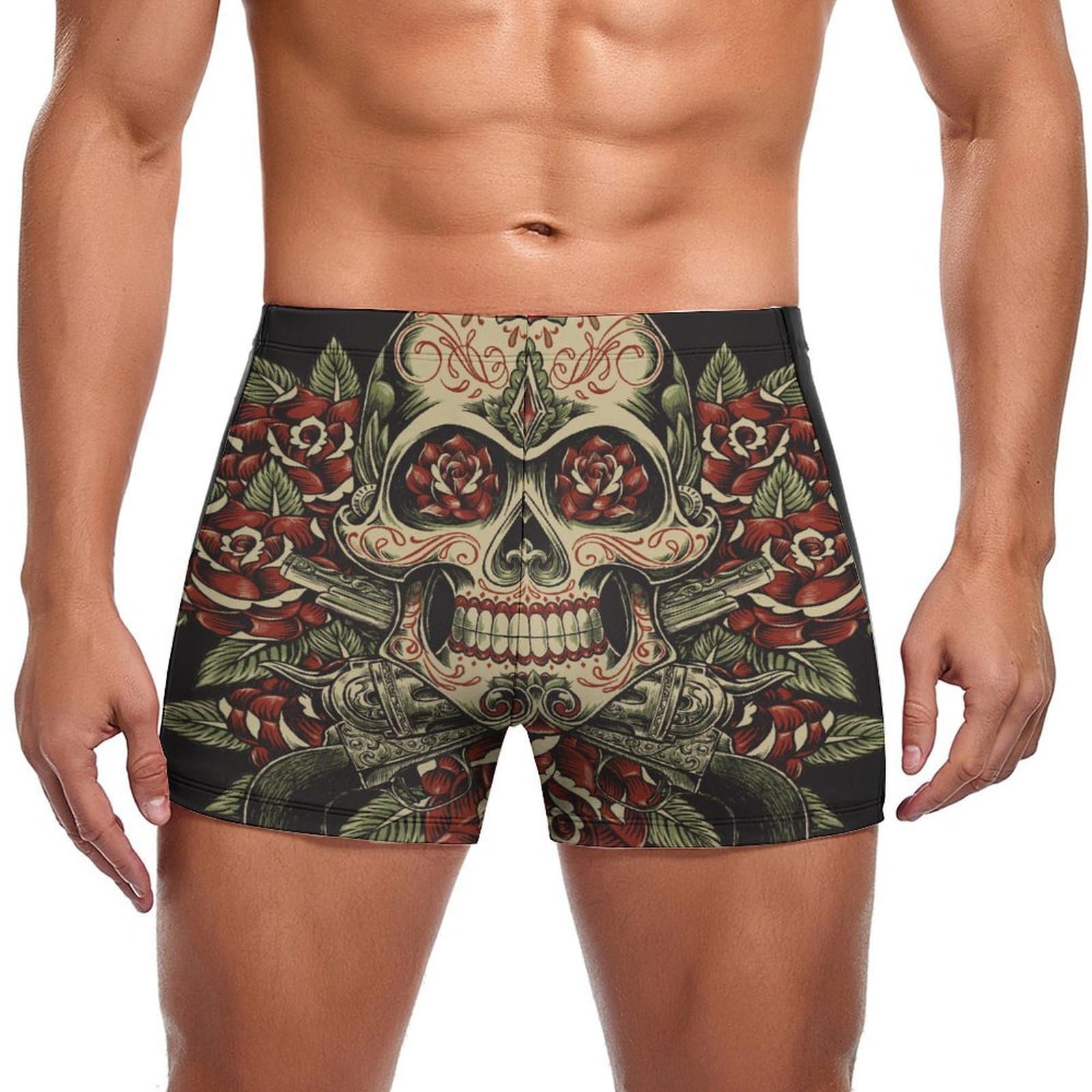 Maillot de bain homme fleurs crâne short de plage confortable - 7