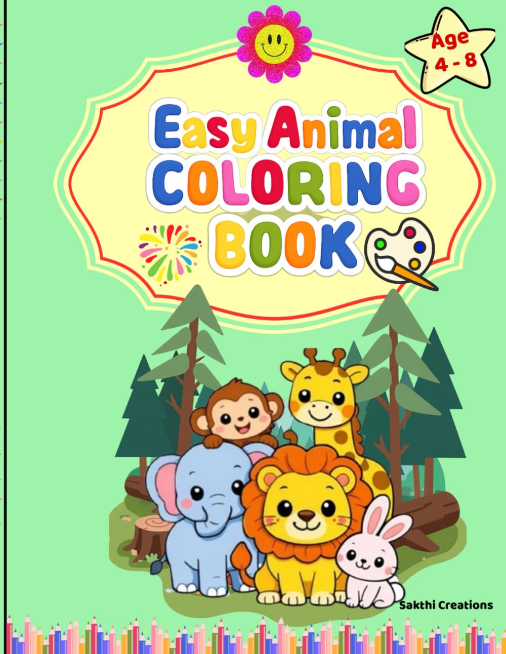 Easy Animal Coloring Book: Fun & Simple Pages for Little Hands