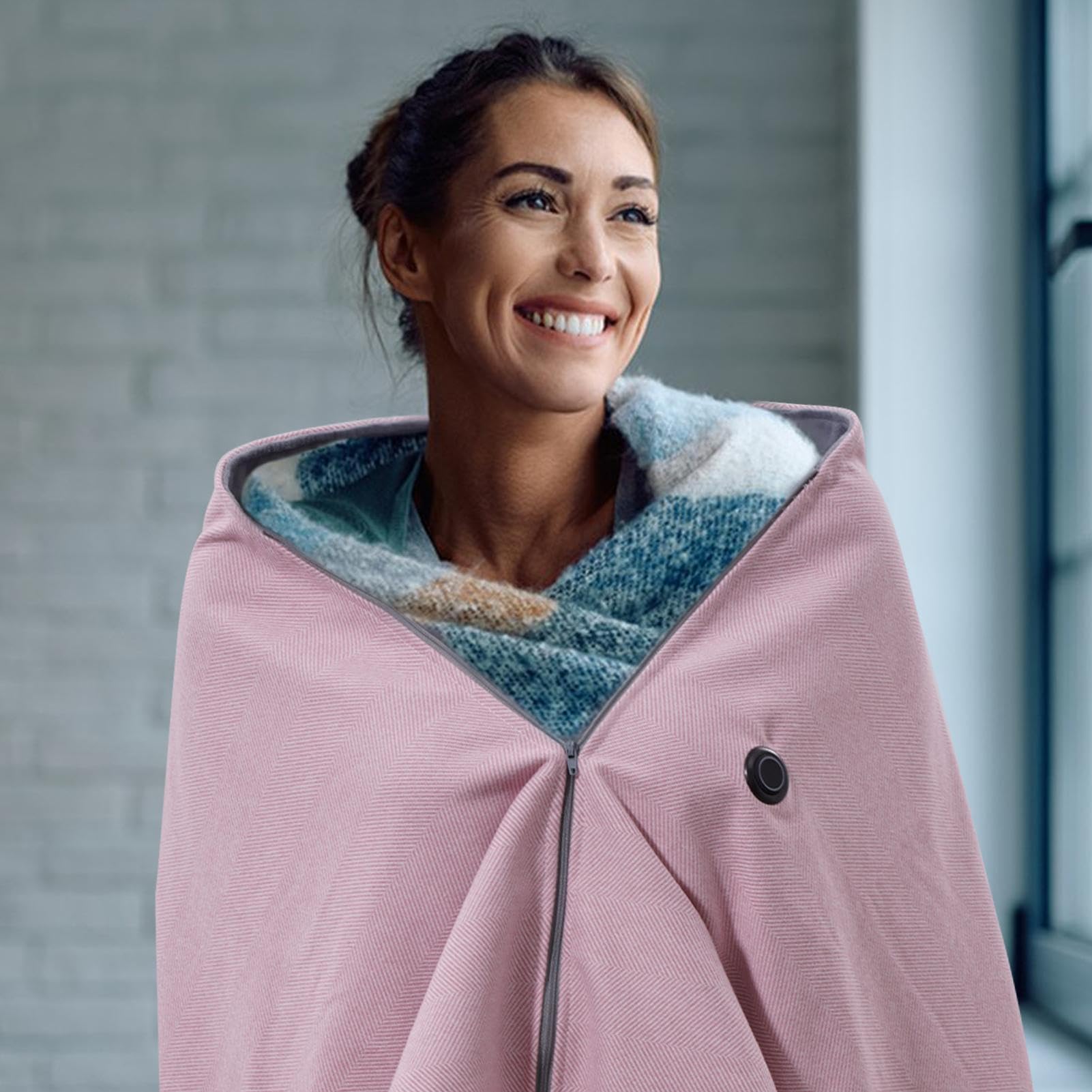 Coperta elettrica riscaldata scialle Scaldacorpo Multifunzione | Coperta Riscaldata Alimentata A Batteria Per Plaid Pigro, Divano Relax, Lavoro Casa Viaggio, Riposo Interno Esterno