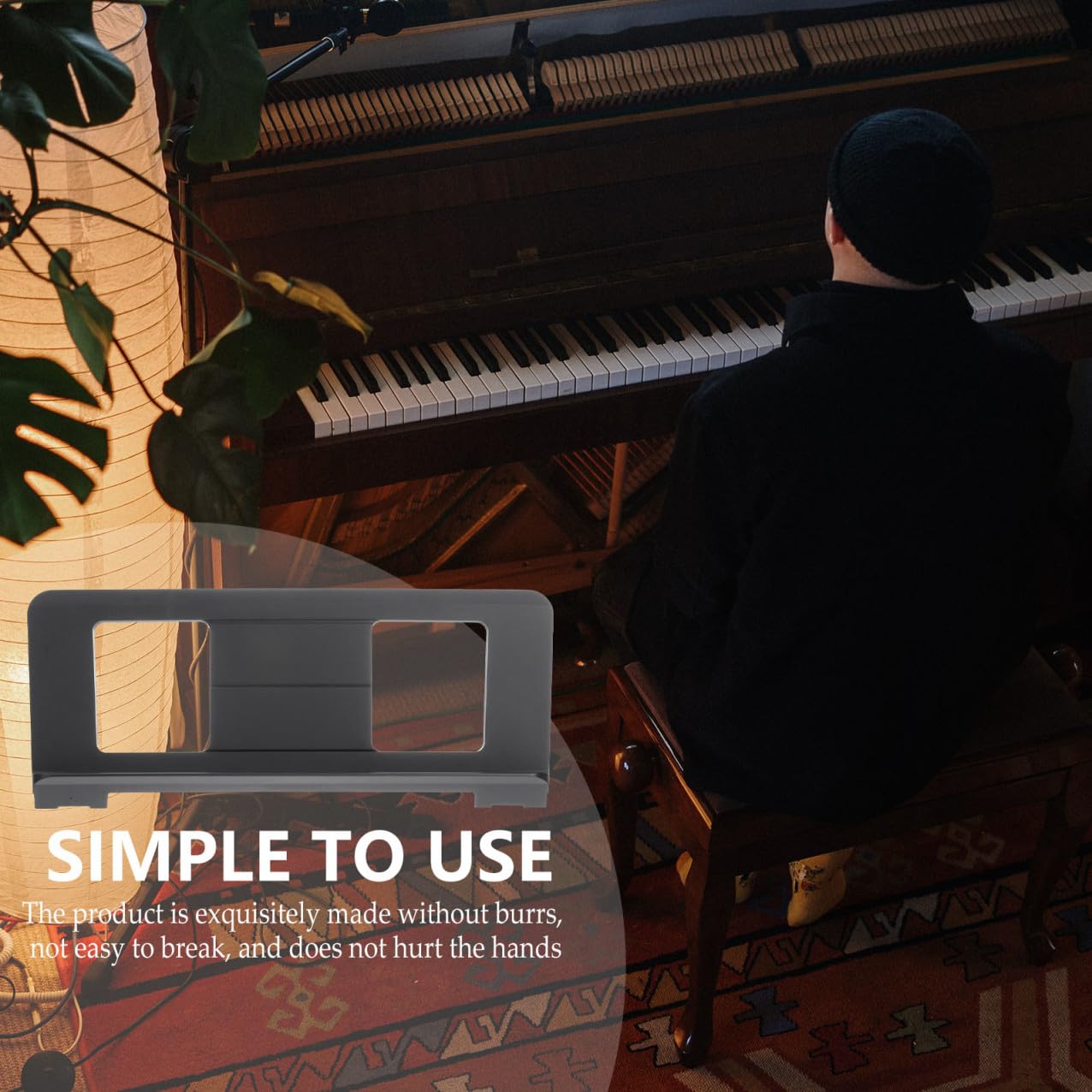 Supporto per spartiti musicali per tastiera, supporto per spartiti musicali, resistente pianoforte elettronico