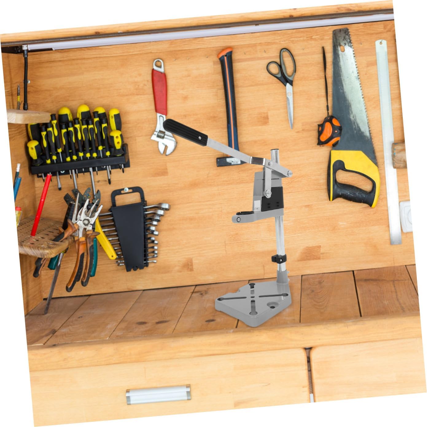 Ciieeo Drill Press Holder Stand Multifunctional Workbench Clamp Tool for Power Drills Compact Design for and Setup Support for Work Settings