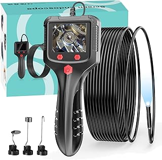 Borescope Inspection Camera, Endoscope Camera with Light, IP7 Waterproof Endoscope,HD Inspection Camera,Snake Camera with 16.5FT Semi-Rigid Cord, Gadgets Gifts for Men,DAD,Father