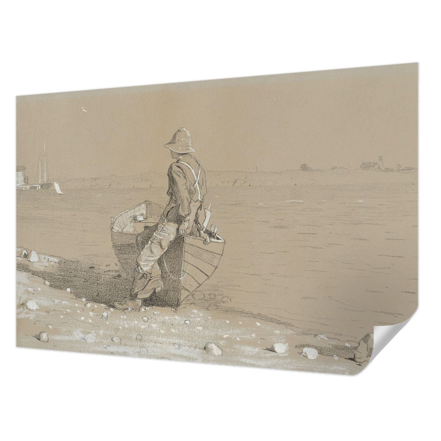 Papier peint auto-adhésif Tulup 104x70 cm scène nostalgique lavable pour salon