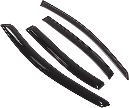 Tuningpros Visera de ventana compatible con Hyundai Sonata 2006-2010, DGWV2-259 Deflector de montaje exterior, protector de lluvia, humo oscuro,