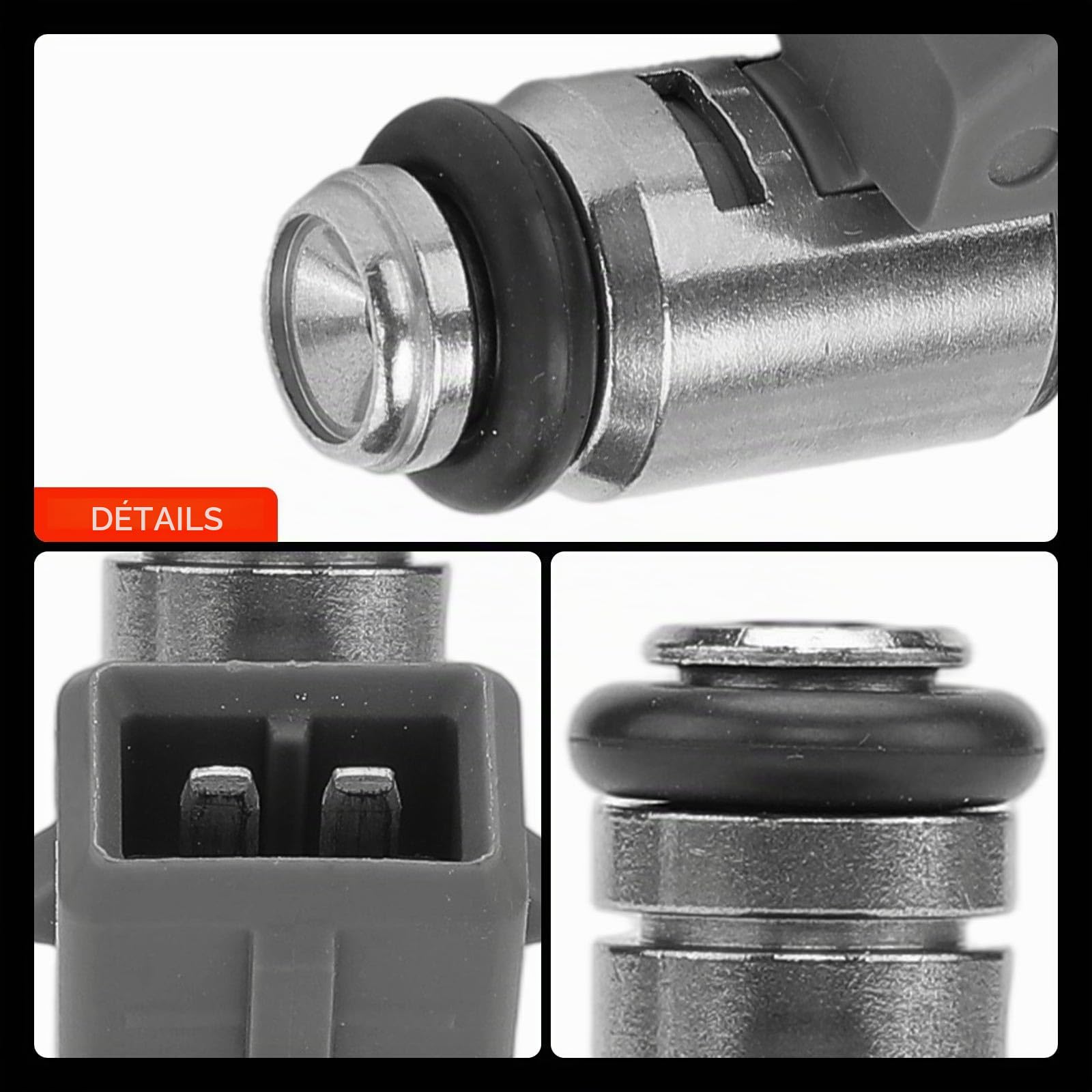 Frankberg 4x Buse d'injecteur de carburant Essence Remplacer# 8200207049 | Compatible avec Scénic II JM0/1 M.egane II Coupé-Cabriolet EM0/1 Grand Scénic II JM0/1 M.egane II Break KM0/1