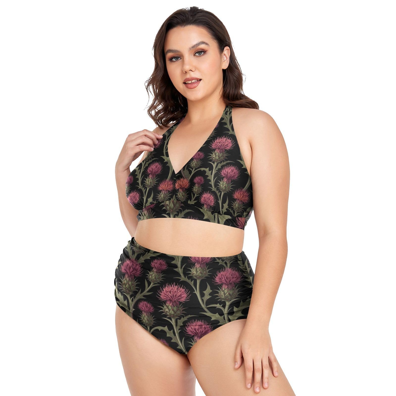 FRODOTGV Curvy damskie dwuczęściowe zestawy kąpielowe L-4XL