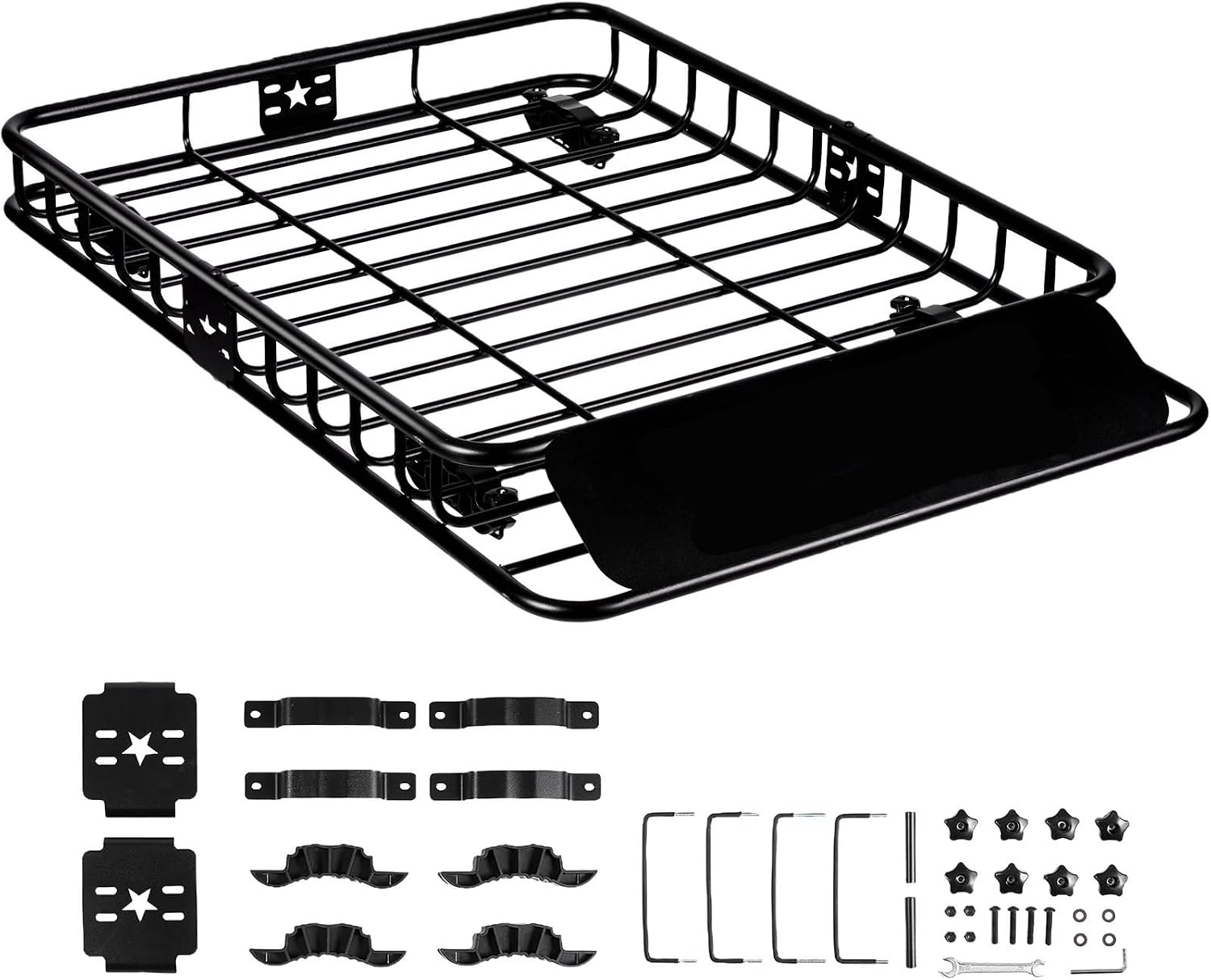Compatible for VEVOR Roof Rack Cargo Basket, 46"x36"x4.5" & 51"x36"x5", 200 LBS Capacity Rooftop Cargo Carrier for SUV Truck(46 inches)