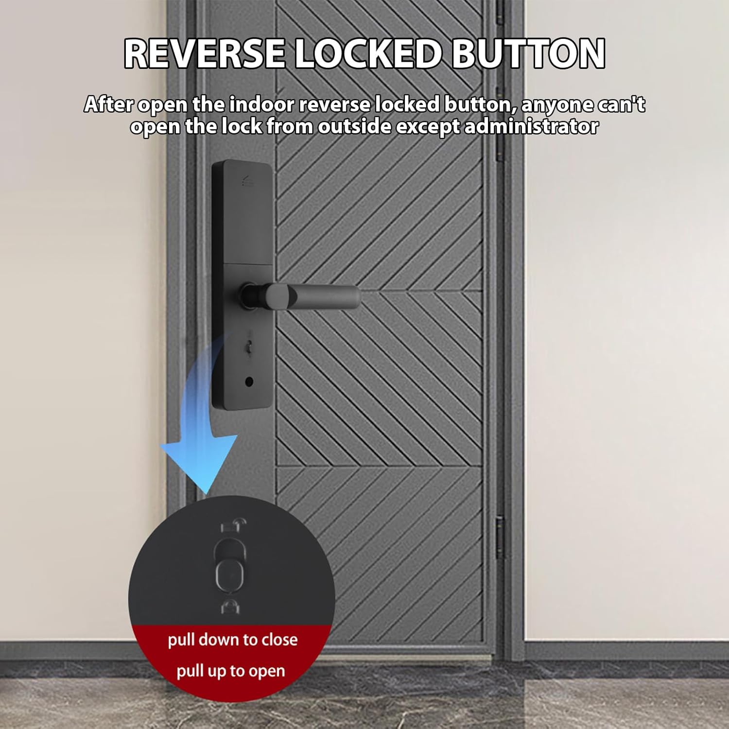 Smart Lock WiFi Keyless Entry Door Lock TY APP, Fingerprint, Password, Card, Mechanical Key Unlocking Methods Door Lock for 35-60mm Thickness Office Home Bedroom Door