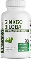 Vista 5 de Bronson Ginkgo Biloba Extra Strength Apoya la función cerebral y la memoria, 90 cápsulas vegetarianas