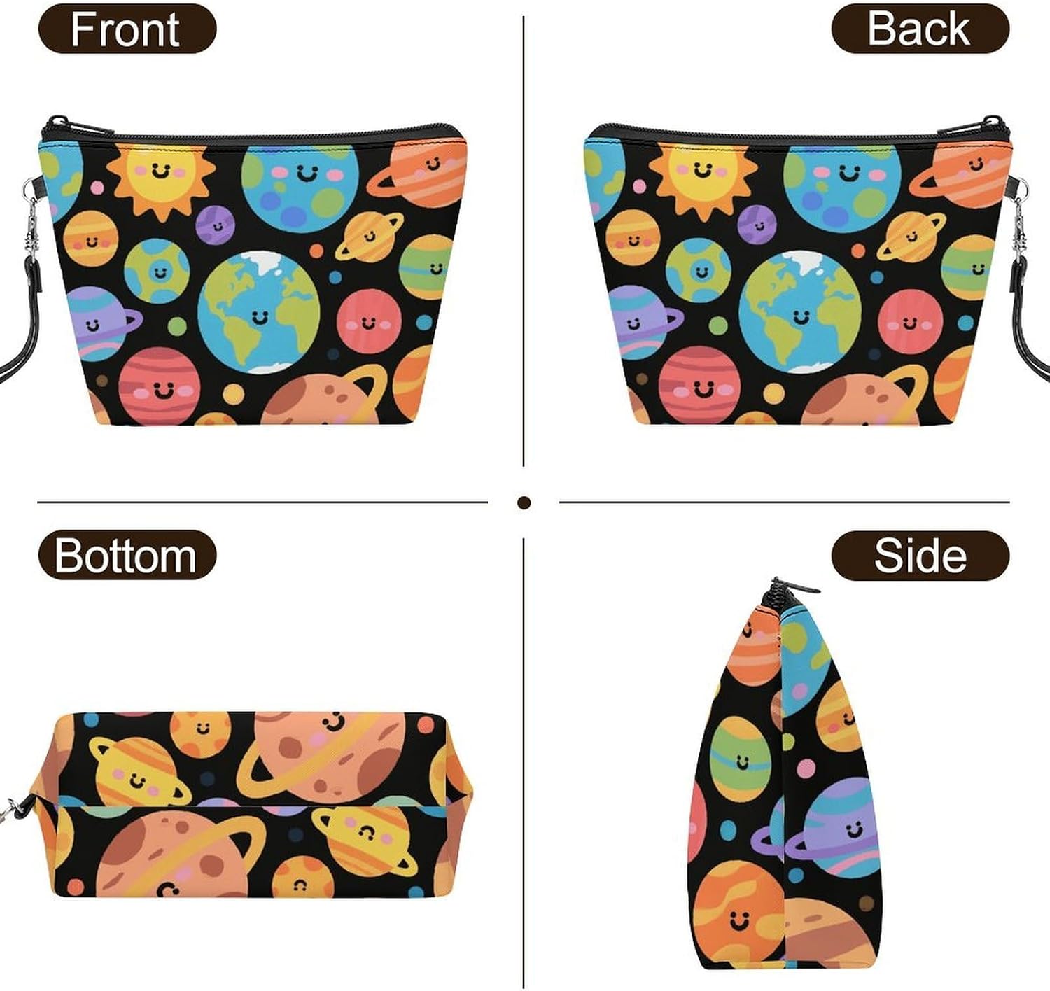 Solar Pattern Travel Makeup Bag Large Capacity Toiletry Bag image 3
