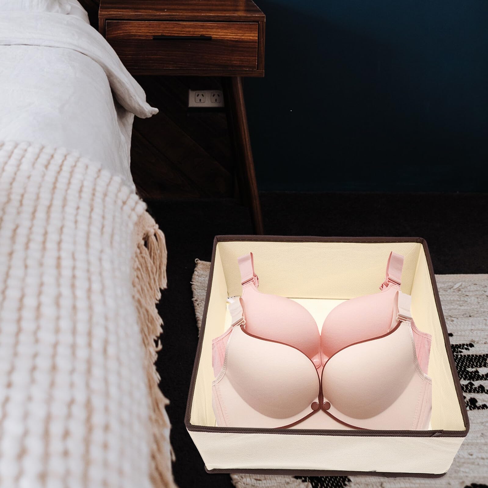 Baluue 6pezzi Contenitori per Vestiti Pieghevoli Scatole Portaoggetti Scomparti Organizer per Vestiti per Ragazza Custodie Porta-contenitori Scatole Porta-biancheria Intima