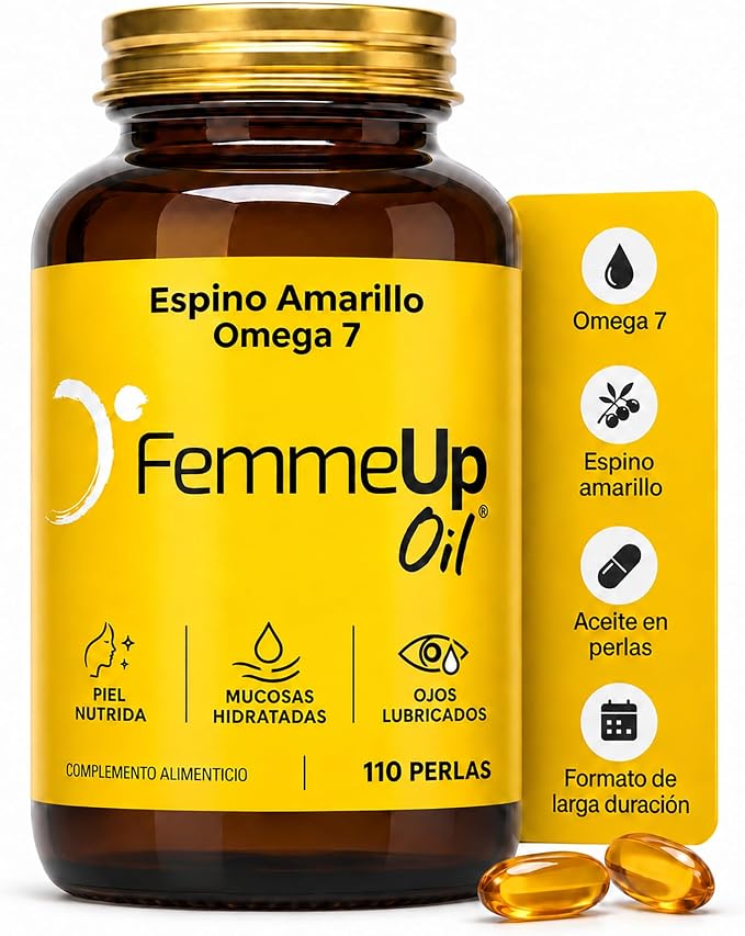 Oil con Aceite de Espino Amarillo y Omega 3-6-7-9 para Mejorar Piel y Lubricación Intima - 110 Cápsulas