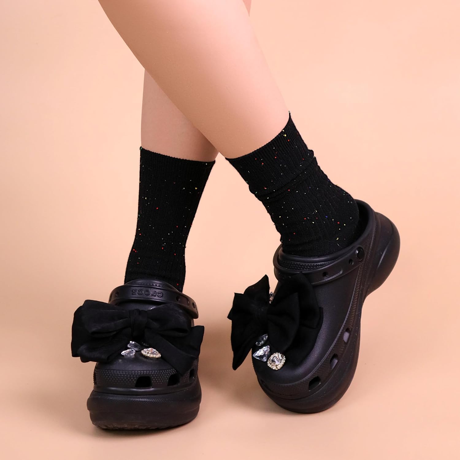 SERISIMPLE Women Cotton Crew Socks Rib Retro Casual Thin Cute Knit Comfy Breathable Dress Socks for Ladies 5 Pairs - Image 6