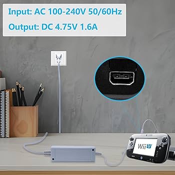 Wii U - [マル] Geniune Nintendo WUP-002 (USA) AC Power Adapter for Wii U