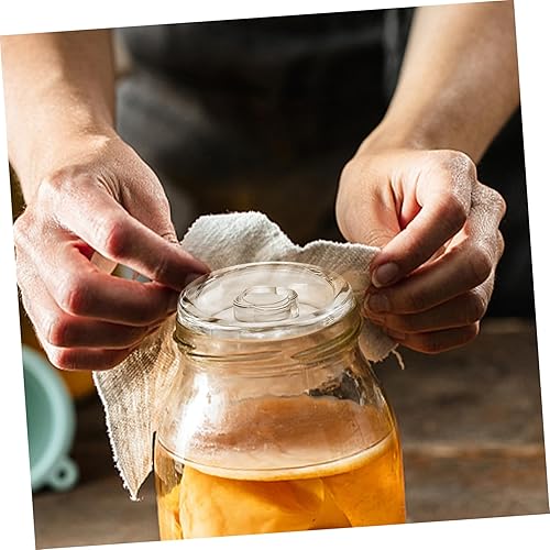 Miniatura 6 de Kichvoe pesos de vidrio fermentado pesos de frasco de fermentación tapa de frasco de fermentación frascos de medio galón tarros de albañil boca