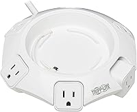 Vista 44 de Tripp Lite TLP66USB - Torre protectora de sobretensiones con puertos USB, 1200 julios, 5 tomas, 3 puertos USB, cable de extensión trenzado