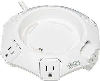Safe-IT Conference Surge Protector, Micro-USB Mount, 4-Outlets, USB-C & 3 USB-A, 10ft / 3M Cord, 100,000 Insurance & Lifetime Manufacturer's Warranty (TLP410UCUFOAM)