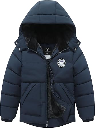 Boys Waterproof Winter Coat Warm Down Jacket Hooded Puffer Parka