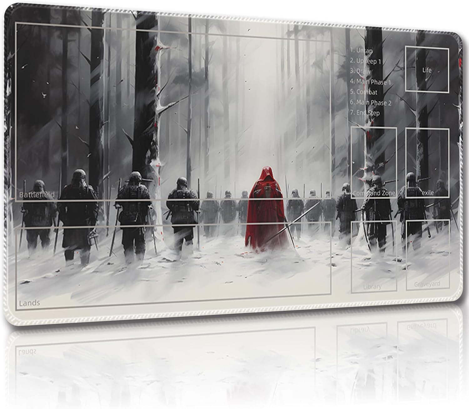 Malqiqi Playmat for MTG, with Free Storage Bags,Game Mat 24 x 14 inches, TCG and