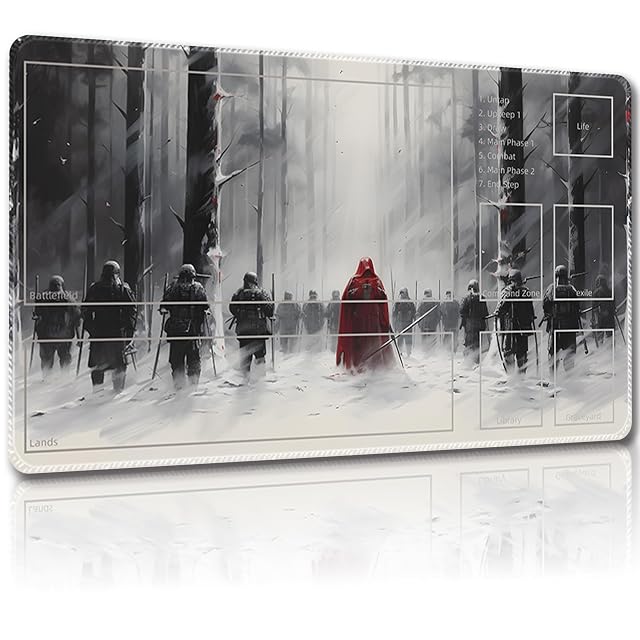 Malqiqi Tapete de juego para MTG, con bolsas de almacenamiento gratis, tapete de juego de 24 x 14 pulgadas
