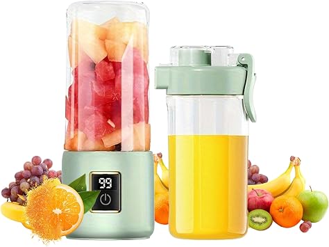 Portable Blender, Mini Blender,small blender for smoothies, 12 Blades Perfect for Blending, Small, Convenient, Multifunctional, with Digital Touch Screen, Suitable for Family Travel