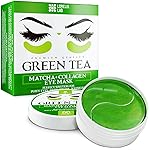 Under Eye Patches for Puffy Eyes, Dark Circles, Undereye Bags - Green Tea Skincare Treatment Mask for Wrinkles, Puffiness Reducer - Hyaluronic Acid, Collagen,Caffeine - Gifts for Women & Men - 60 Pads