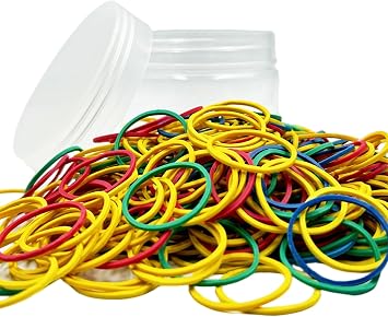 Rubber Bands Multicolour, Size 10 rubber band 1 inch Elastic Rubber Band, 300 Pcs small rubber bands for Office, School, Home, Stationery Supplies