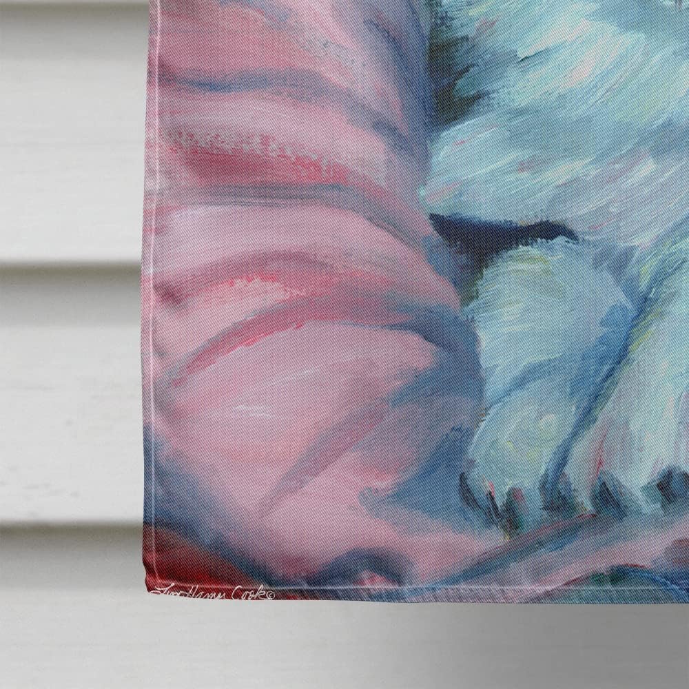 Caroline's Treasures 7301CHF Corgi Puppy with Pink Blanket House Flag Large Porch Sleeve Pole Decorative Outside Yard Banner Artwork Wall Hanging, Polyester, House Size, Multicolor