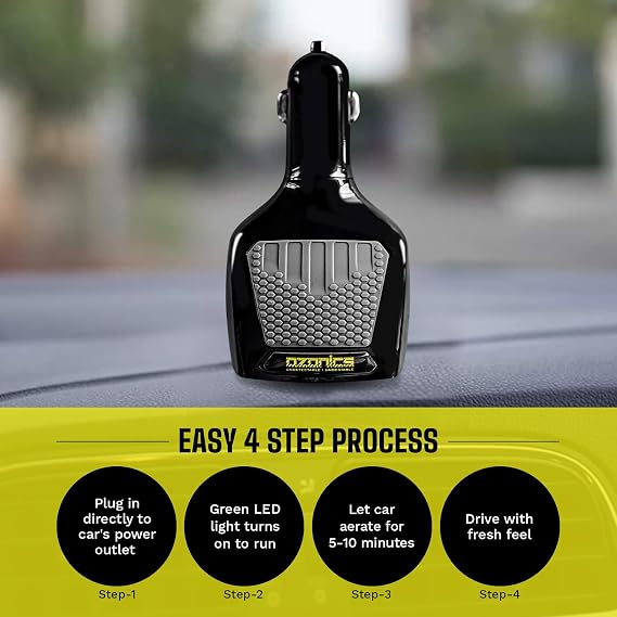 Ozonics Micro3 Ozone Generator for Cars | Portable Car Odor Eliminator and Air Freshener | Removes Odors from Cars, Trucks, RVs, UTVs, and Boats | Compact Deodorizer for Vehicle Interiors