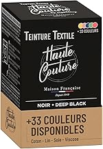 Teinture Textile Noir Intense - 350g Tout-en-un - Prêt à l'emploi pour Vêtements et Tissus HAUTE COUTURE