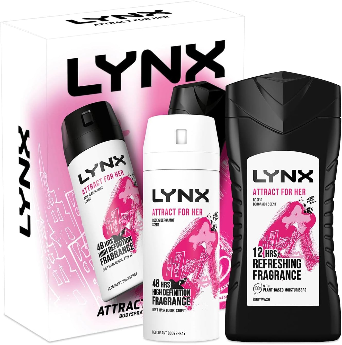 Lynx Attract for Her Gift Set, 2 piece in a single unit.