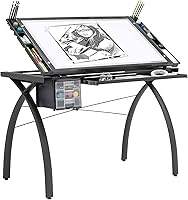 Artograph Futura Light Tracing Table: Adjustable Dimmable LED Glass Top, Storage Drawers for Artists
