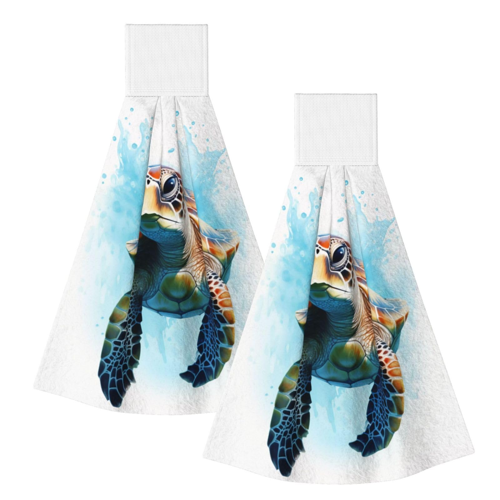 ZQYTGFDC The turtles are swimming Highly Absorbent Dish Towels Soft Coral Fleece Wipe
