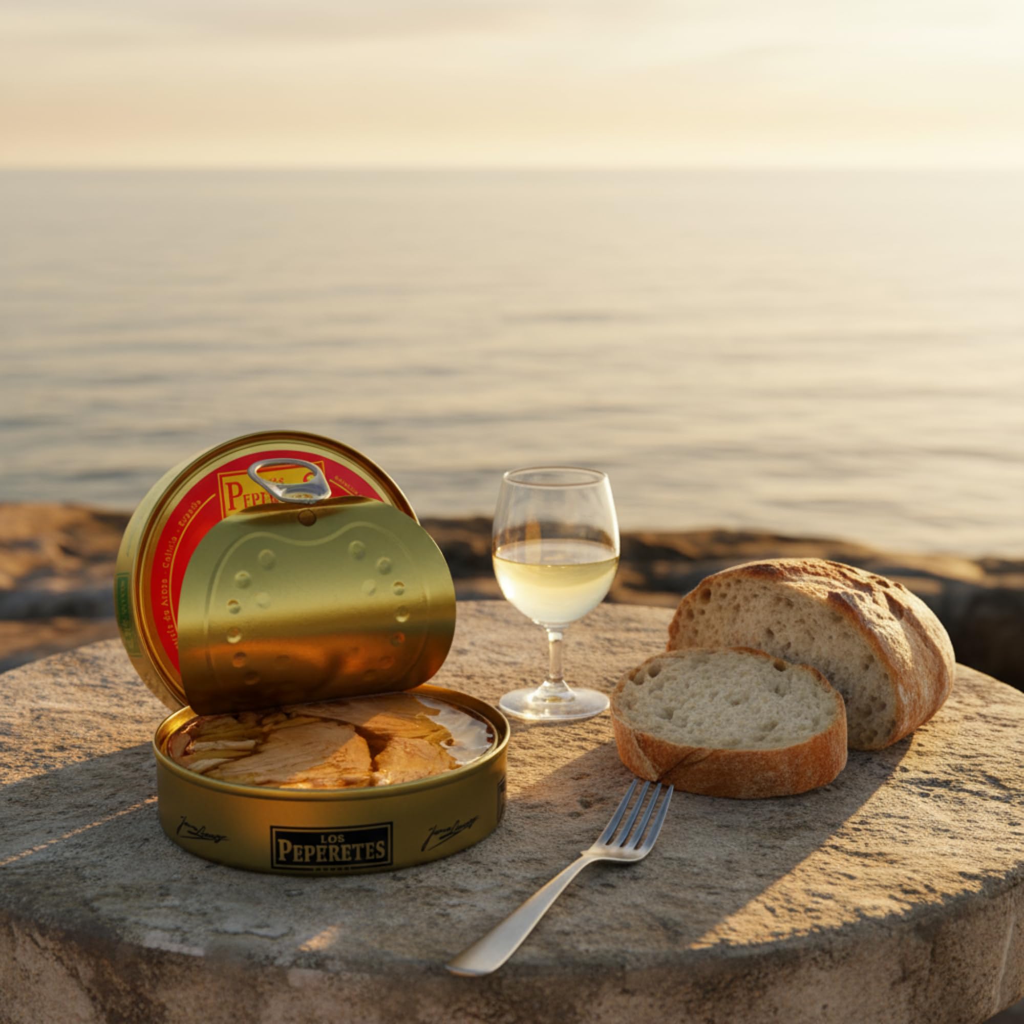 LOS PEPERETES Bonito en Aceite de Oliva 120 g | Atlantischer Gourmet-Bonito | Galicische Handwerkskonserve | Handverpackt in nativem Olivenöl Extra | Natürliches und gesundes Produkt