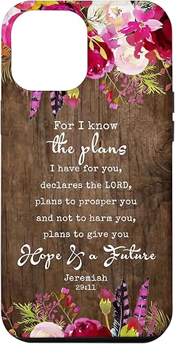 Funda cristiana para iPhone 13 Pro Max For I Know The Plans I Have For You Jeremías 2911