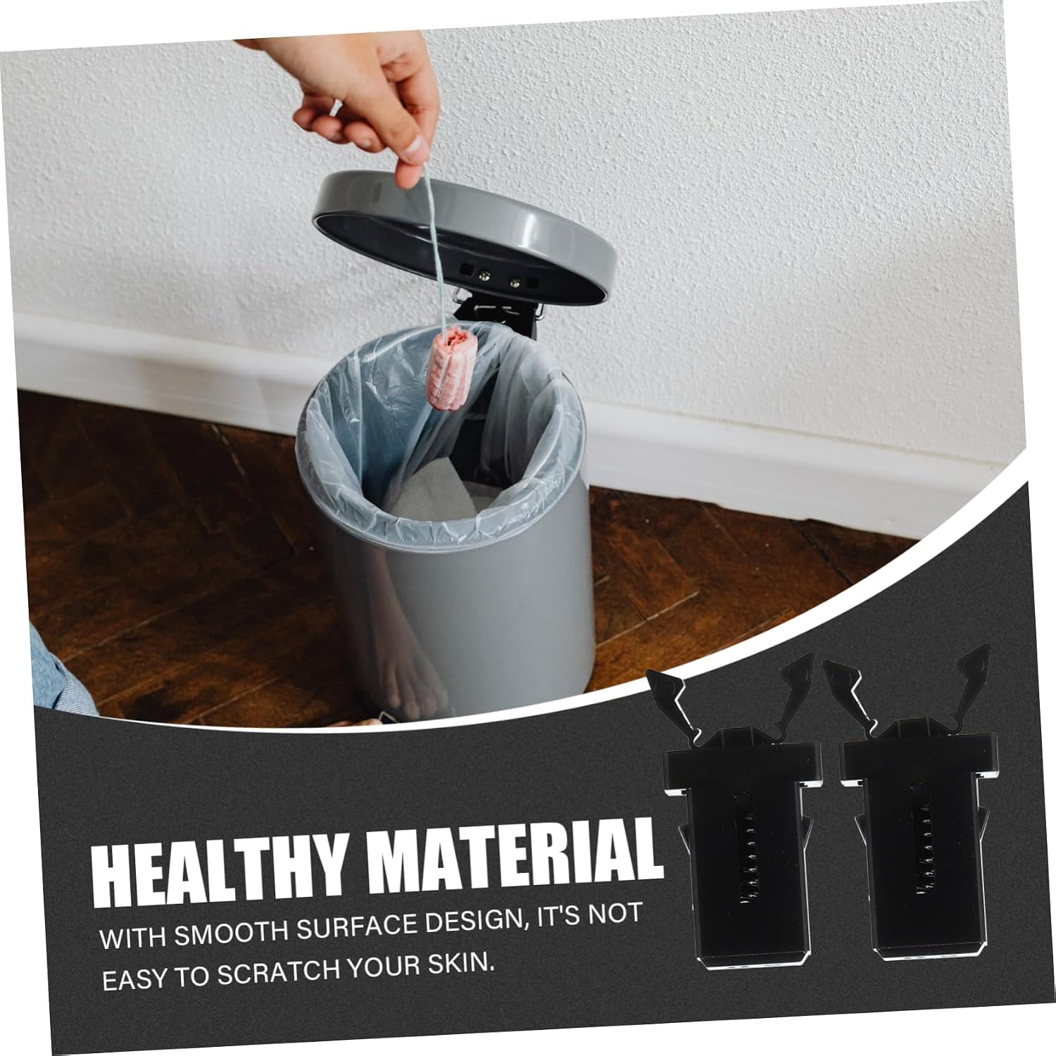 PRETYZOOM 200pcs Trash Can Push-Button Lock Latches Garbage Bin Replacement Clips for Easy Installation Strong Plastic Material Compatible Trash Cans