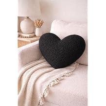 Jaju Baby Teddy Kalp Yast k, Bebek  ocuk Odas  Dekoratif K rlent, Yumu ak Teddy Kuzu T y Kuma , Siyah