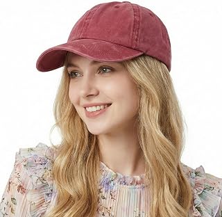 Fashion Baseball Cap Unisex Vintage Cap,Adjustable Baseball Cap Solid Color Washed Sun Hat Cotton Baseball Cap for Men Women Outdoor Sport Hiking Outing