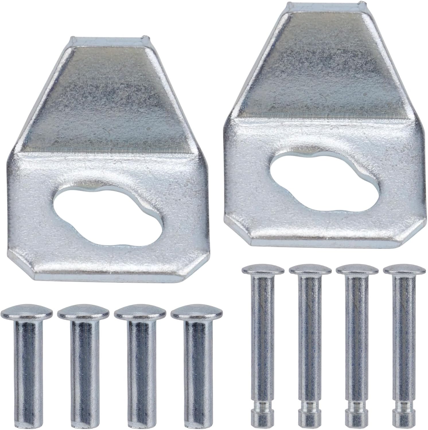 10pcs Screen Door Closer Kit, Including 2 Iron Plate, 4 Long Replacement Pins & 4 Short Replacement Pins RV Screen Door Closer Parts Kit Compatible with Andersen Emco Larson 40201 Pella