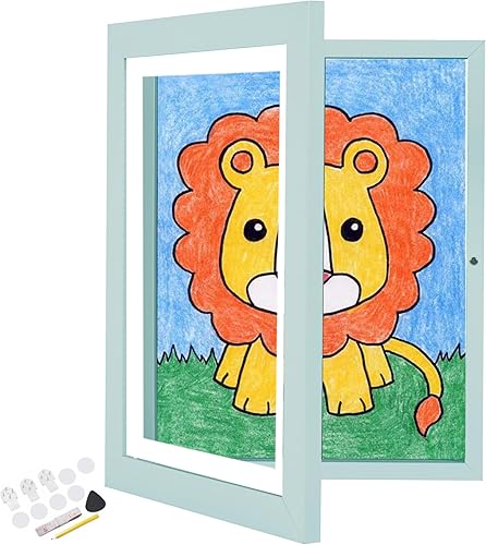 Veelot Marcos de arte para niños de 10 x 12.5 pulgadas, con apertura frontal, intercambiables, marcos de arte para niños, ideales para dibujos,