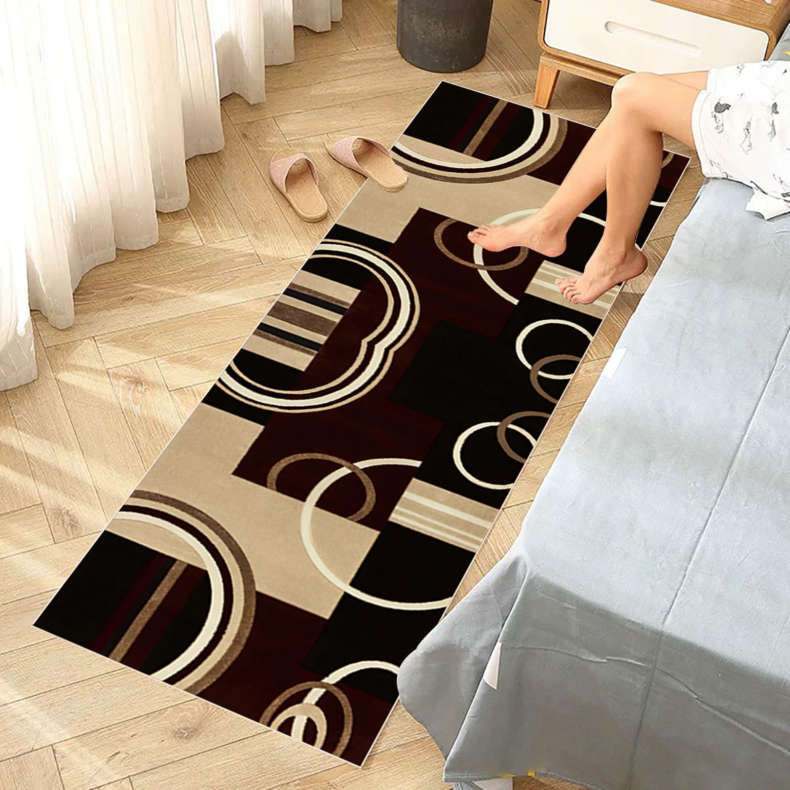 Dywan Chodnik Kuchenny Zmywalny Antypoślizgowy Dywan Biegacz Długi Korytarz Dywany Salon Dywan Sypialnia Nowoczesne Długie Maty Do Wejścia Balkon Łazienka Pralnia 40 x 400 cm