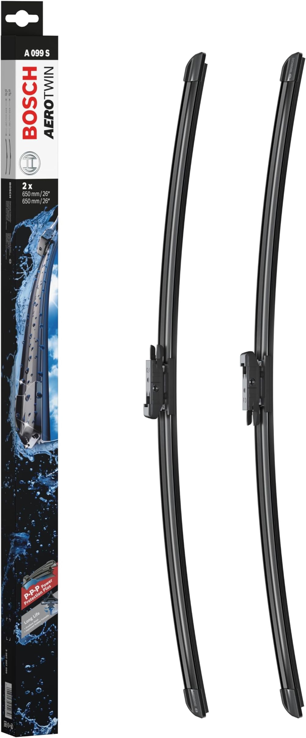 Bosch Wiper Blade Aerotwin A099S, Length: 650mm/650mm – Set of Front Wiper Blades
