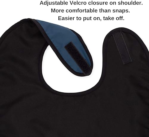 Miniatura 10 de Adult Bib for Eating Waterproof Clothing Protector with Crumb Catcher Machine Washable