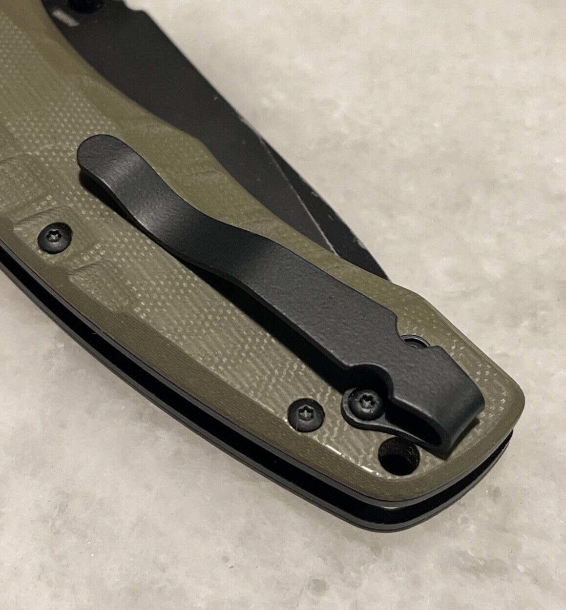 Titanium Deep Pocket Clip W/Stainless Torx Screws Compatible with Benchmade 980 Turret Knife