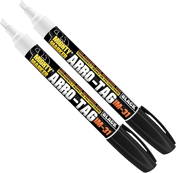 IM-31 Arro-Tag - Polyurethane Tag Marker - Permanent All Weather Pen for Livestock Ear Tags, Equipment ID Tags, Wheelchair Tags - Dual Tip - Valve Action - 10ml 2