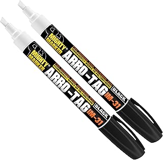 IM-31 Arro-Tag - Polyurethane Tag Marker - Permanent All Weather Pen for Livestock Ear Tags, Equipment ID Tags, Wheelchair Tags - Dual Tip - Valve Action - 10ml (2)