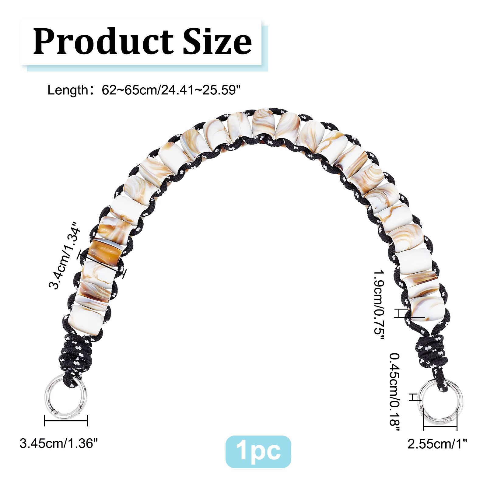 Tracolla A Catena In Acrilico Colorato - 44.5cm, Per Borse, Decorazione