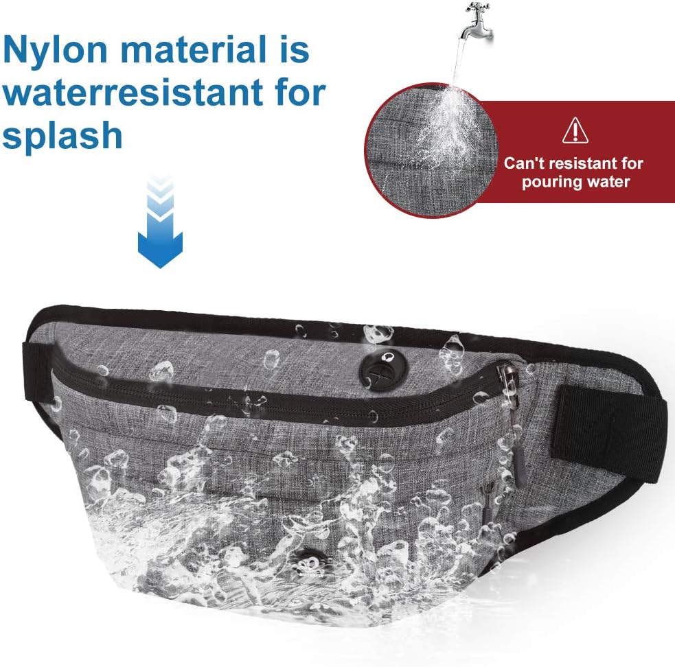 WATERFLY Fanny Pack for Men Women Water Resistant Large Hiking Waist Bag Pack Carrying All Phones for Running Walking Traveling : Sports & Outdoors